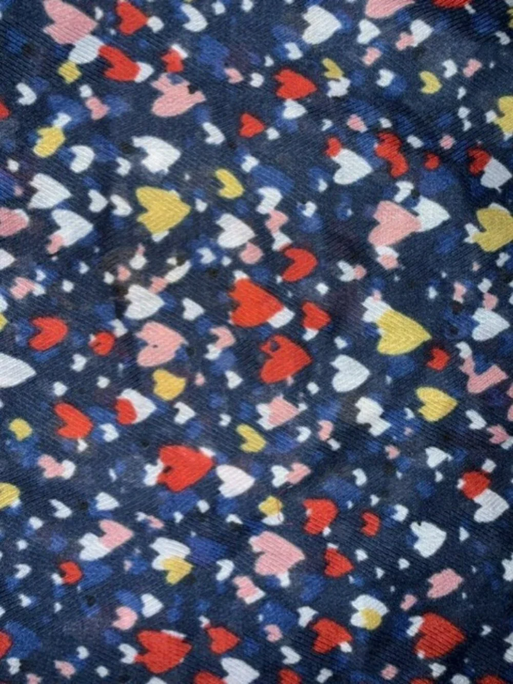 Retro Heart Print oblong Scarf